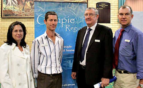 Anne and Steve Laurence (left) with Mayor Ron Dyne and Deputy Mayor Tony Perrett at the release of detailed results from the Gympie Regional Council Business Confidence Survey. Anne and Steve Laurence (left) with Mayor Ron Dyne and Deputy Mayor Tony Perrett at the release of detailed results from the Gympie Regional Council Business Confidence Survey.